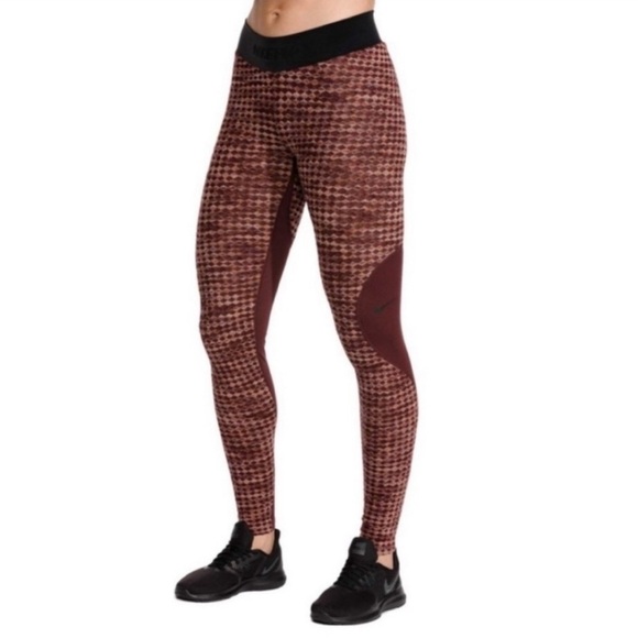 Nike Women's Pro Hyperwarm Training Set Burgundy size XL - Picture 4 of 13